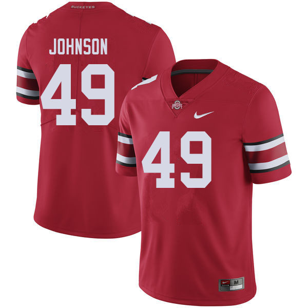 Men #49 Xavier Johnson Ohio State Buckeyes College Football Jerseys Sale-Red